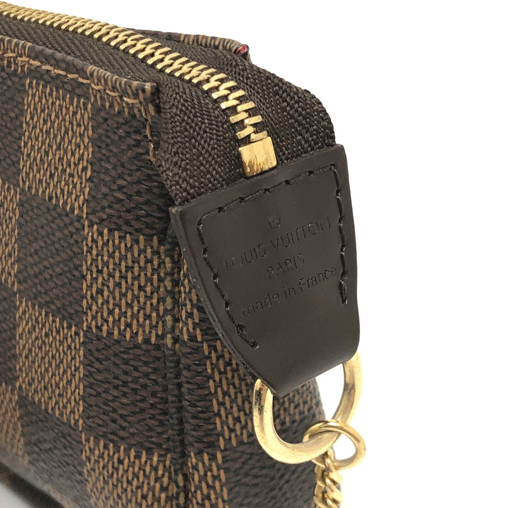 LOUIS VUITTON N58011 ミニポシェット アクセソワール T&B ミニバッグ アクセサリーポーチ ダミエキャンバス レディース エベヌ ブラウン