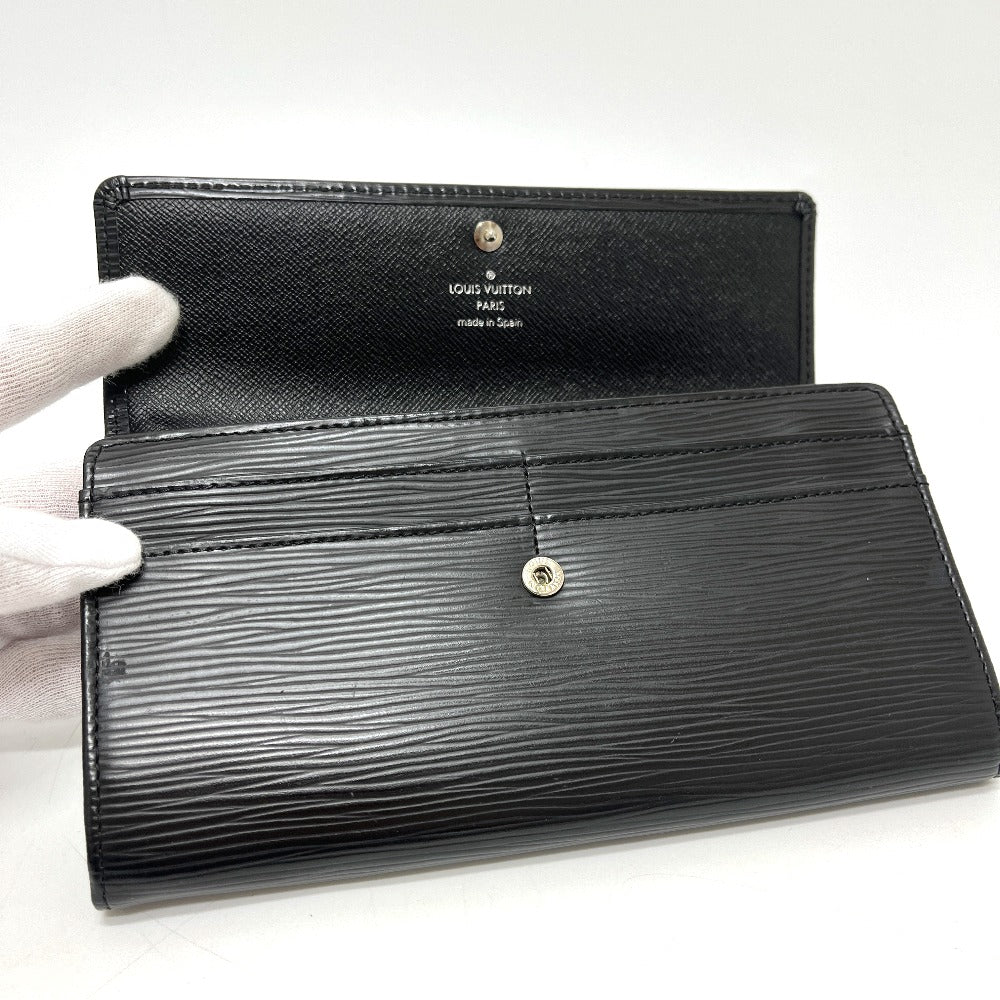 LOUIS VUITTON M63742 ポルトフォイユ サラ 2つ折り 財布 ウォレット 長財布 エピレザー レディース ブラック