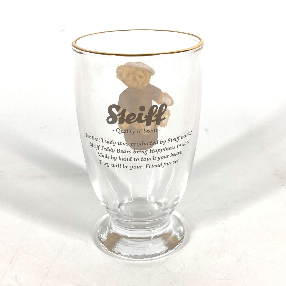 LOUIS VUITTON テディベア モチーフ シュタイフ Steiff モノグラム ペア 2客 セット 食器 コップ グラス ガラス レディース クリア
