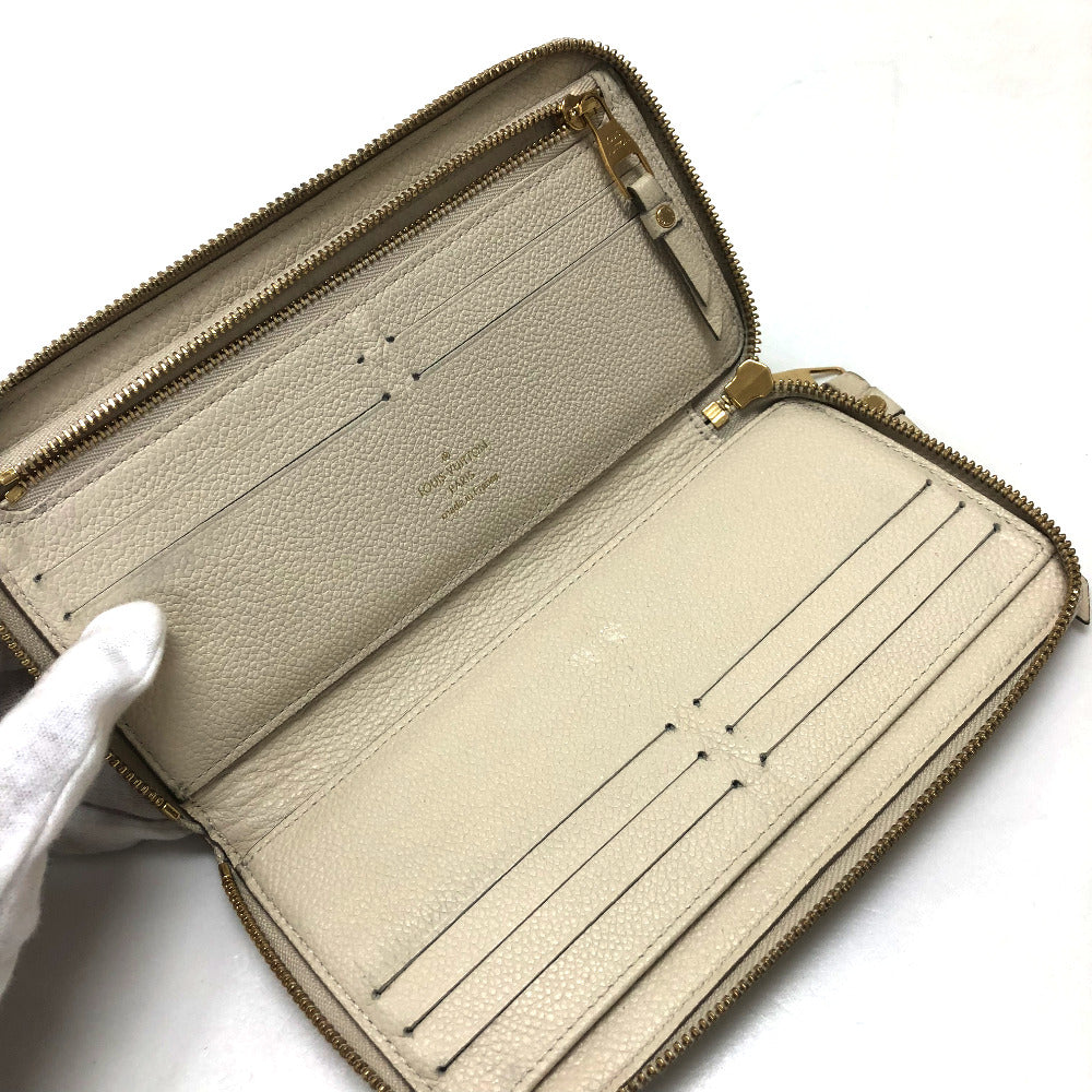 LOUIS VUITTON M93437 アンプラント ポルトフォイユ・スクレット ロン ラウンドファスナー 長財布 モノグラムアンプラントレザー レディース ネージュ ホワイト