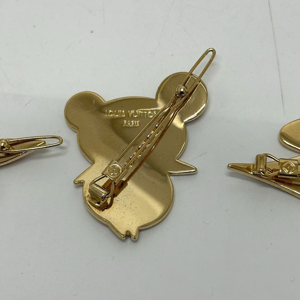 LOUIS VUITTON M92595 村上隆 パンダ オニオンヘッド フラワーハットマン ヘアピン 3点セット バレッタ メタル ユニセックス マルチカラー - brandshop-reference