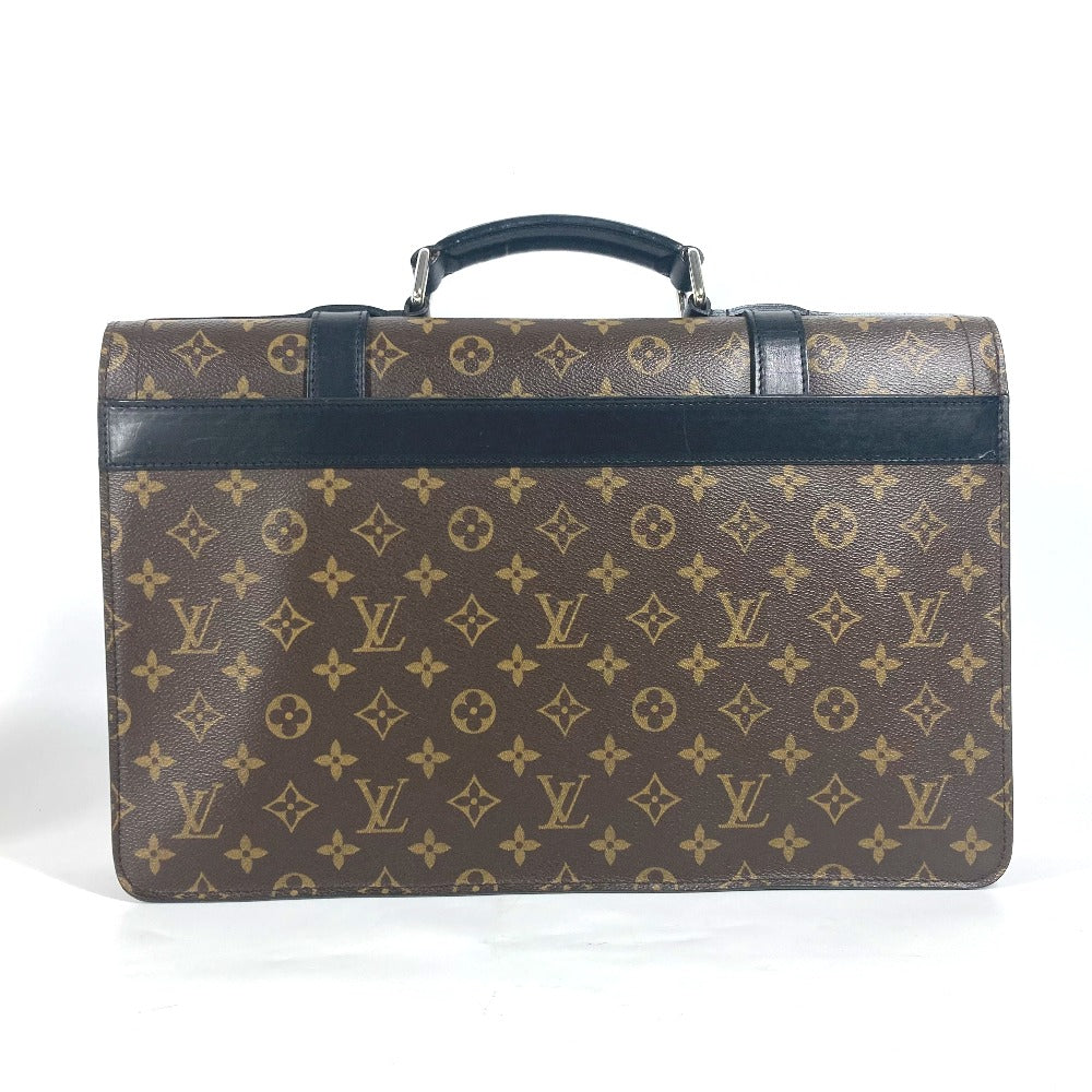 LOUIS VUITTON M92292 モノグラムマカサー ラリー ブリーフケース 書類バッグ トートバッグ カバン ビジネスバッグ モノグラムキャンバス メンズ ブラウン