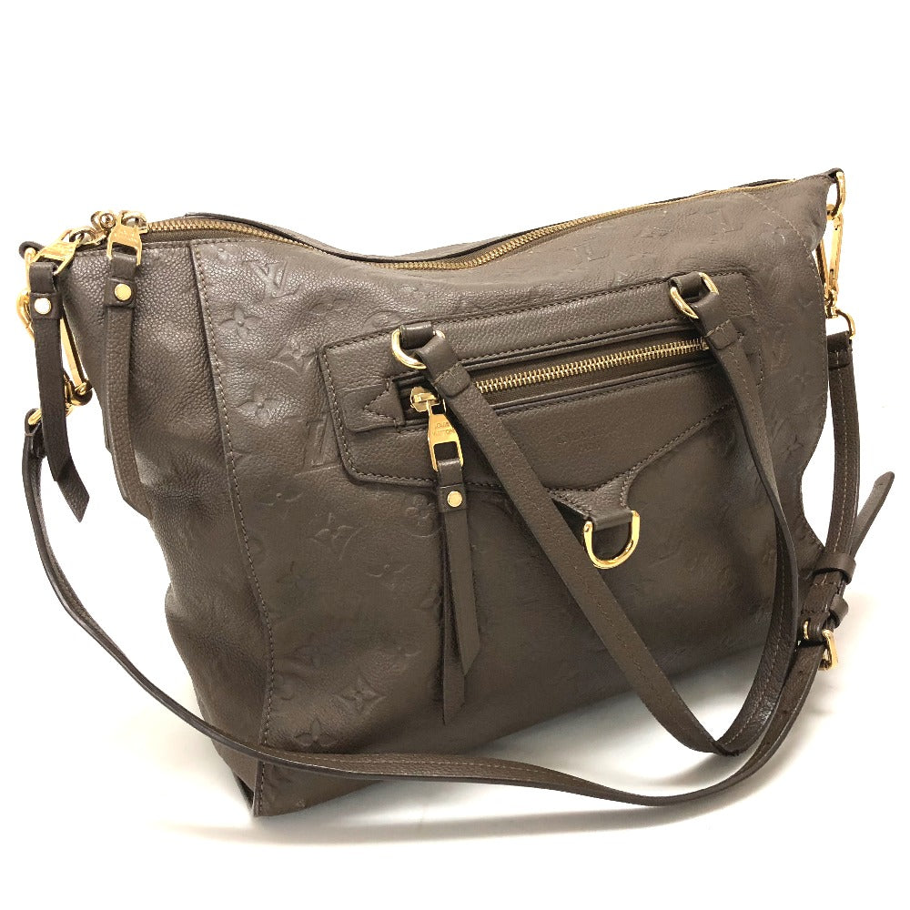 LOUIS VUITTON M43409 Monogram Empreinte Lumineuse PM Shoulder Bag/Handbag in Monogram Empreinte Leather, Ombre Brown