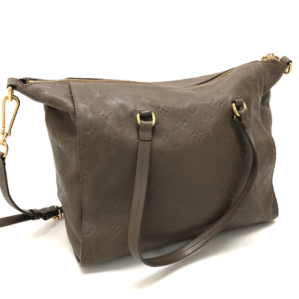 LOUIS VUITTON M43409 Monogram Empreinte Lumineuse PM Shoulder Bag/Handbag in Monogram Empreinte Leather, Ombre Brown