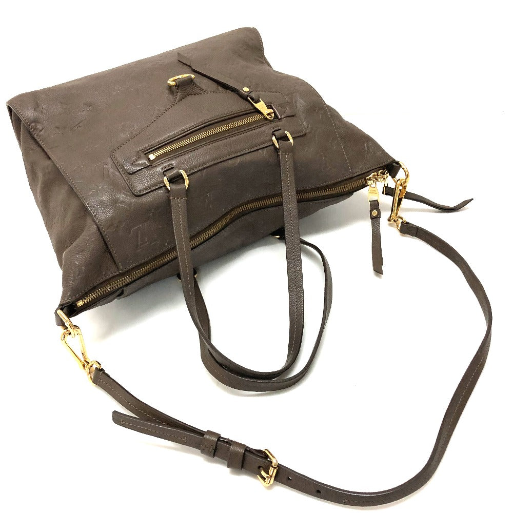 LOUIS VUITTON M43409 Monogram Empreinte Lumineuse PM Shoulder Bag/Handbag in Monogram Empreinte Leather, Ombre Brown