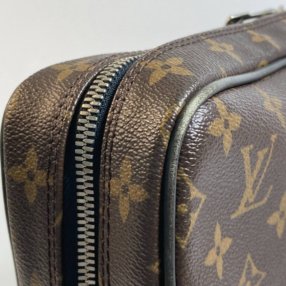 LOUIS VUITTON M40225 Monogram Macassar Porte-Document Voyage Business Briefcase in Monogram Canvas, Men's, Brown
