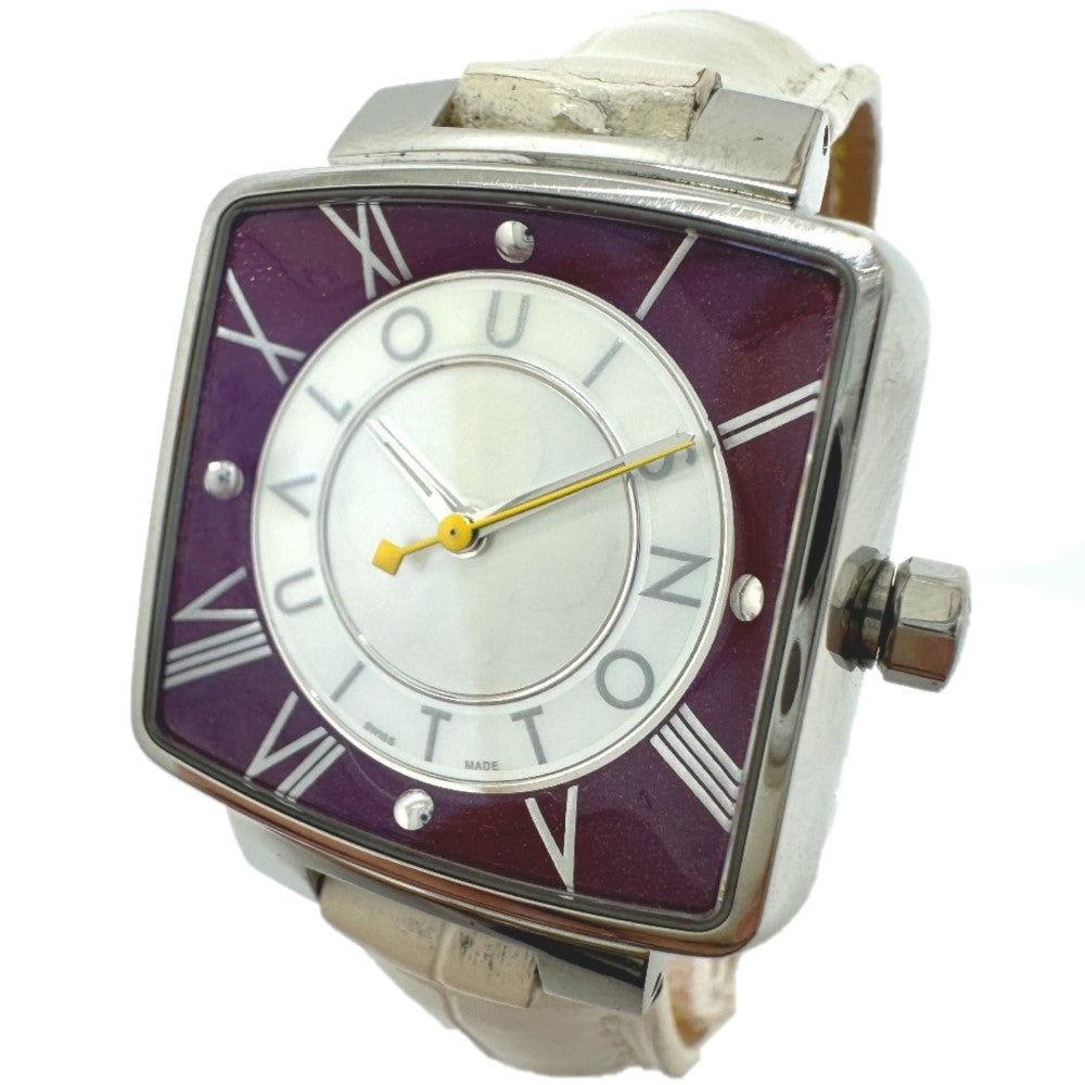 LOUIS VUITTON Q221J マジックスピーディ クオーツ 腕時計 SS レディース シルバー