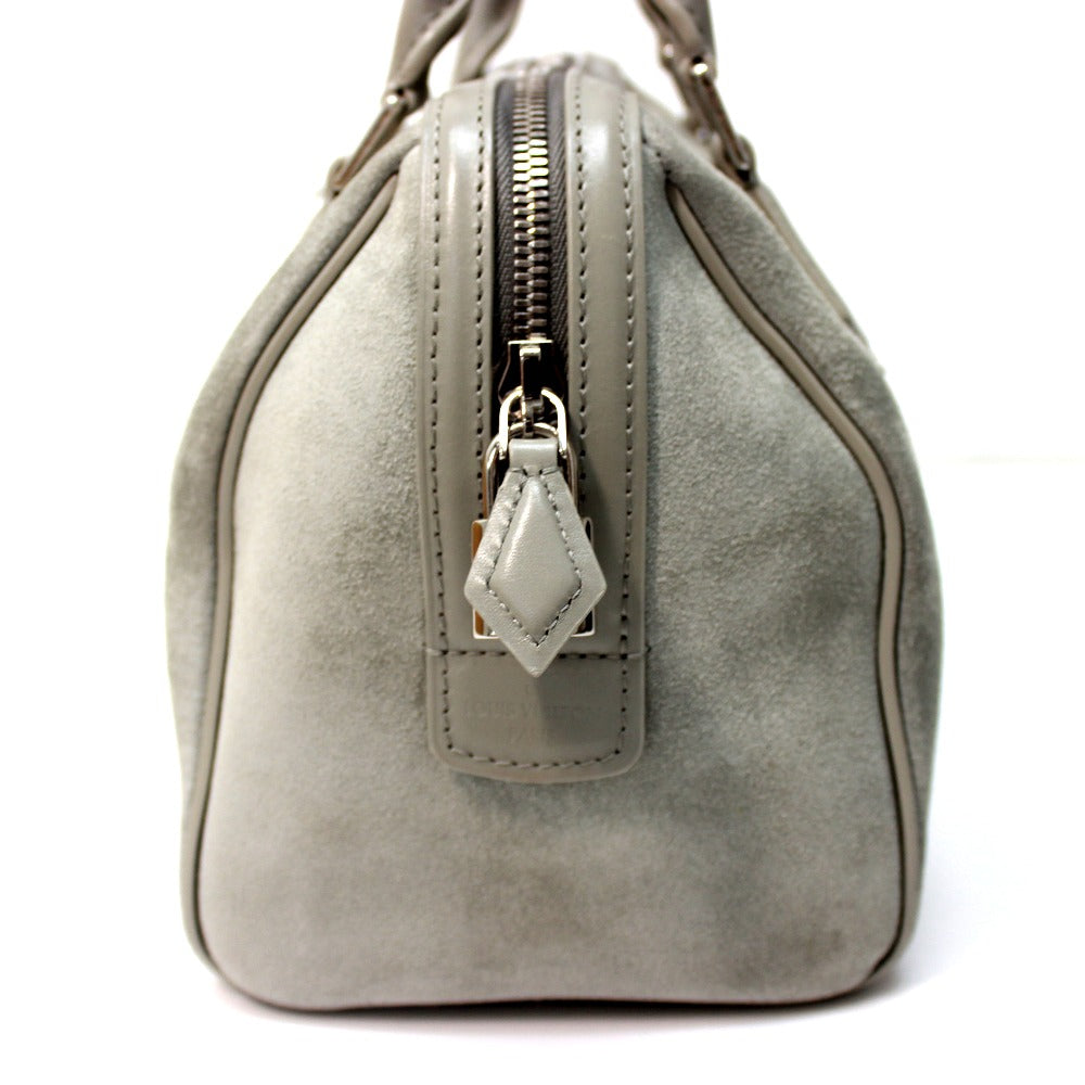 LOUIS VUITTON M48906 2013 Illusion Line Speedy Cube PM Women's Handbag in Suede and Grease Gray