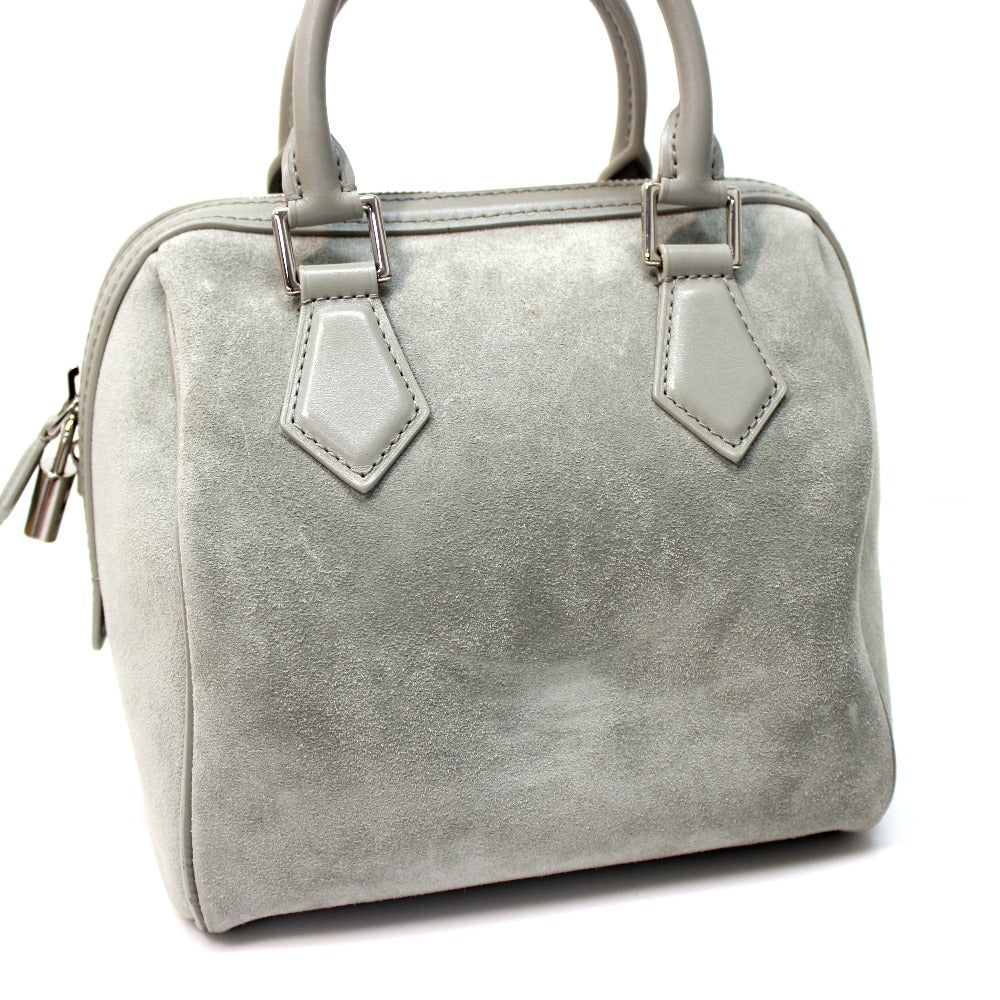 LOUIS VUITTON M48906 2013 Illusion Line Speedy Cube PM Women's Handbag in Suede and Grease Gray