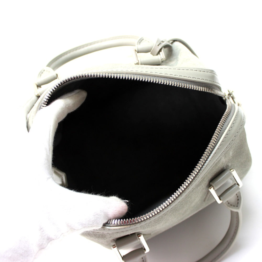 LOUIS VUITTON M48906 2013 Illusion Line Speedy Cube PM Women's Handbag in Suede and Grease Gray