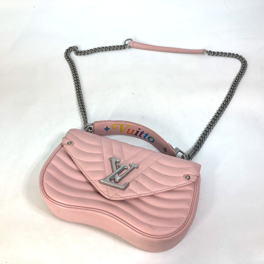 LOUIS VUITTON M51944 斜め掛け ニューウェーブ チェーンバッグ MM 2WAY ハンドバッグ ショルダーバッグ レザー レディース ピンク
