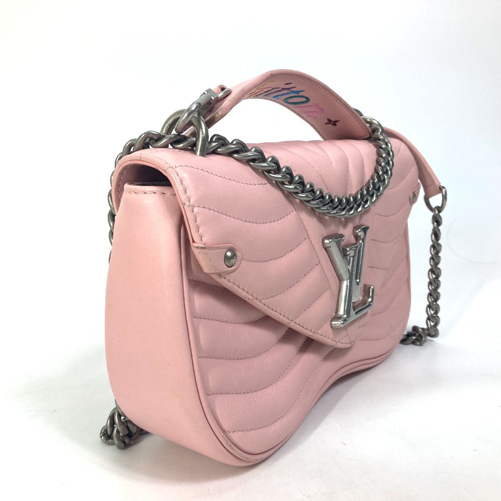LOUIS VUITTON M51944 斜め掛け ニューウェーブ チェーンバッグ MM 2WAY ハンドバッグ ショルダーバッグ レザー レディース ピンク