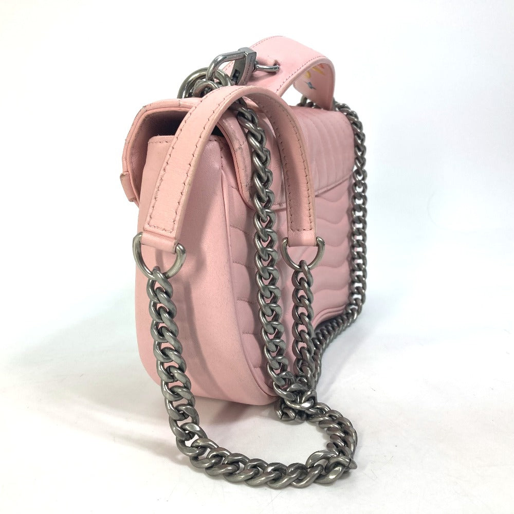 LOUIS VUITTON M51944 斜め掛け ニューウェーブ チェーンバッグ MM 2WAY ハンドバッグ ショルダーバッグ レザー レディース ピンク