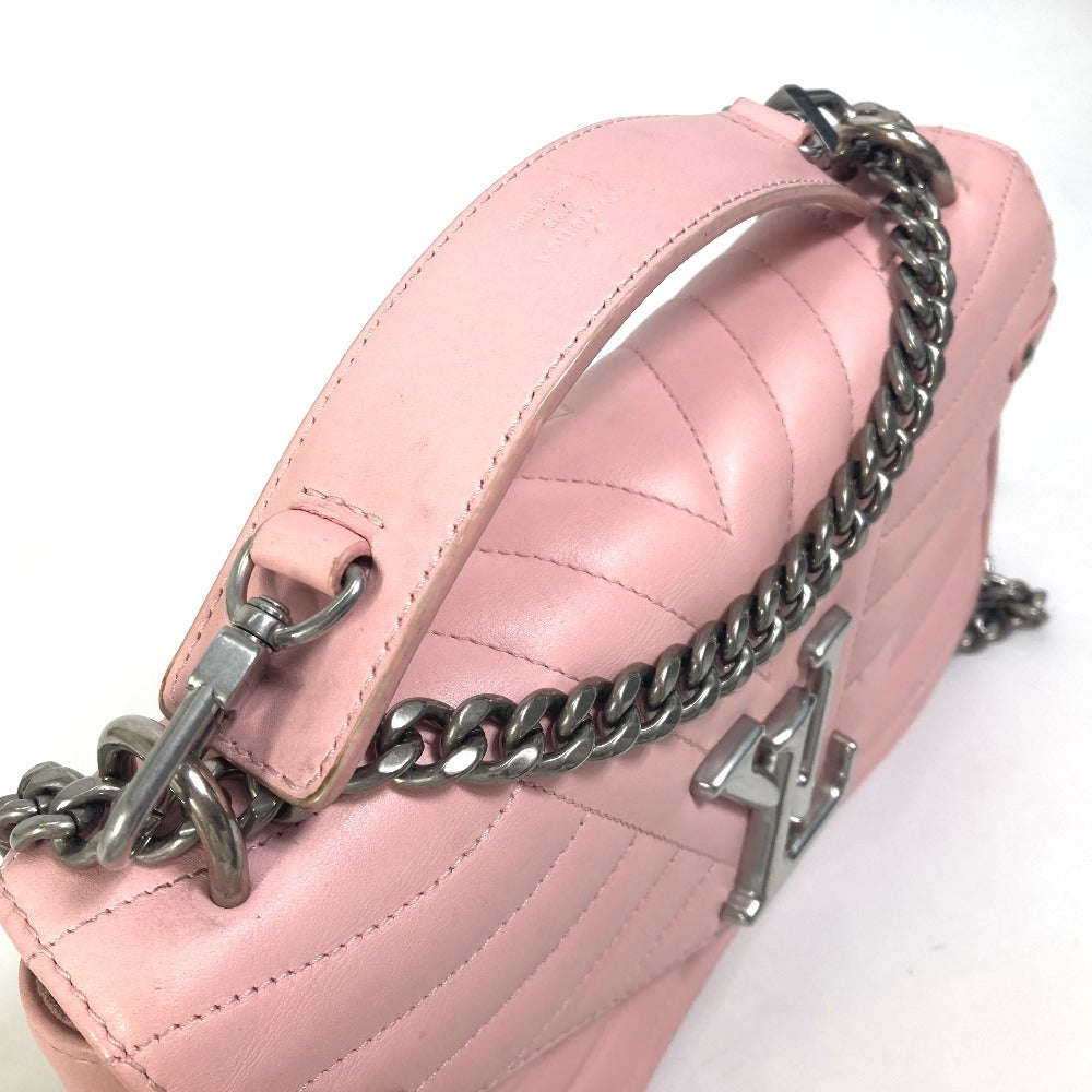 LOUIS VUITTON M51944 斜め掛け ニューウェーブ チェーンバッグ MM 2WAY ハンドバッグ ショルダーバッグ レザー レディース ピンク