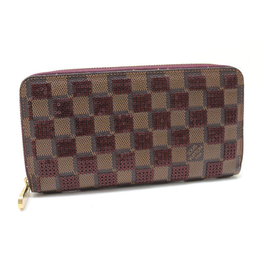 LOUIS VUITTON N63174 Damier Payette Zippy Wallet Long Wallet 2013 Pre-Fall Collection Damier Canvas Women's Rouge