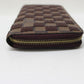 LOUIS VUITTON N63174 Damier Payette Zippy Wallet Long Wallet 2013 Pre-Fall Collection Damier Canvas Women's Rouge