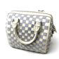 LOUIS VUITTON M48909 Damier Azur Speedy Cube PM Bag, Women's Handbag, Damier Azur Canvas, Green/White