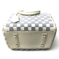 LOUIS VUITTON M48909 Damier Azur Speedy Cube PM Bag, Women's Handbag, Damier Azur Canvas, Green/White