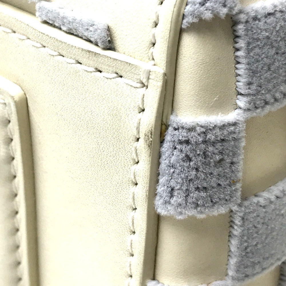 LOUIS VUITTON M48909 Damier Azur Speedy Cube PM Bag, Women's Handbag, Damier Azur Canvas, Green/White