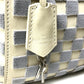 LOUIS VUITTON M48909 Damier Azur Speedy Cube PM Bag, Women's Handbag, Damier Azur Canvas, Green/White