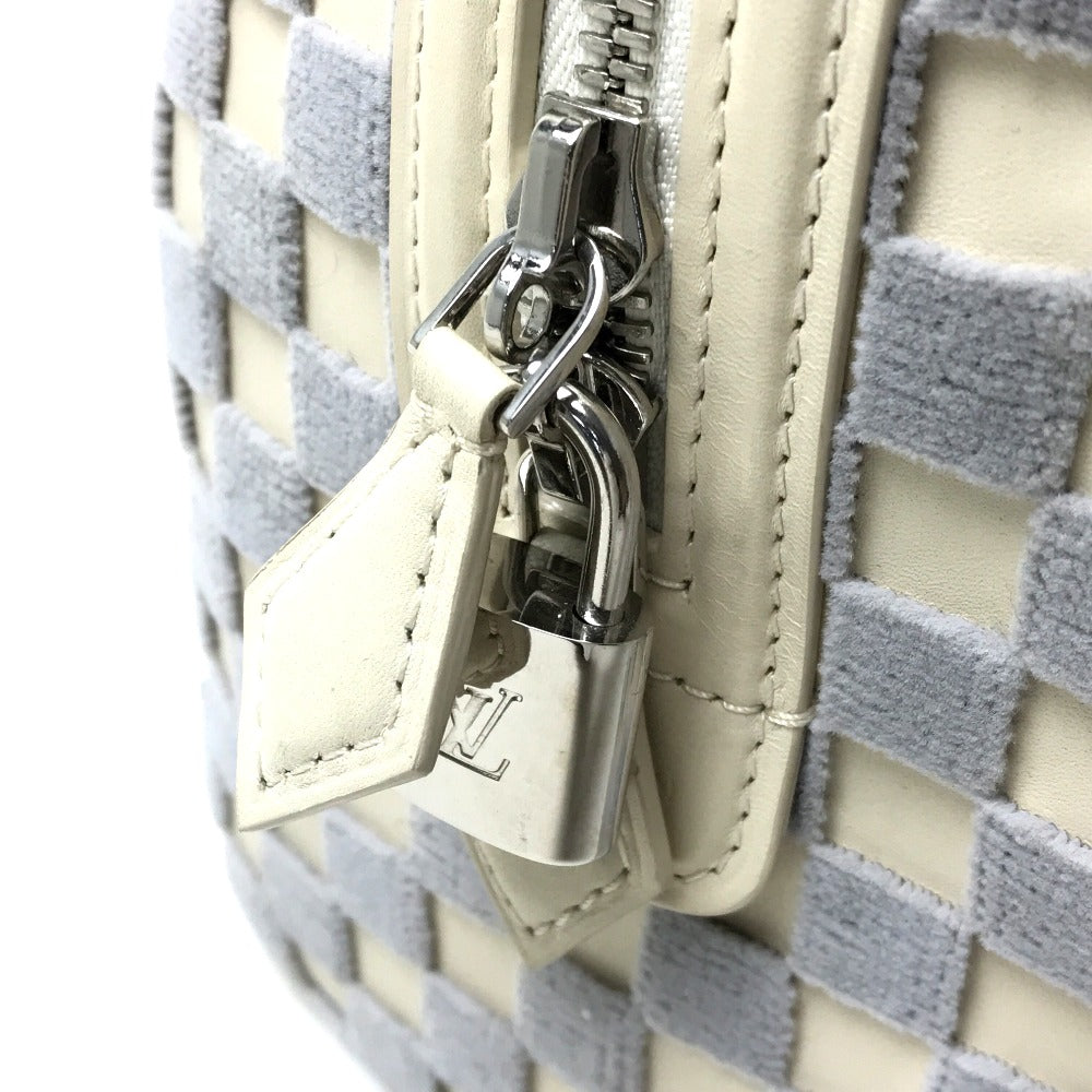 LOUIS VUITTON M48909 Damier Azur Speedy Cube PM Bag, Women's Handbag, Damier Azur Canvas, Green/White