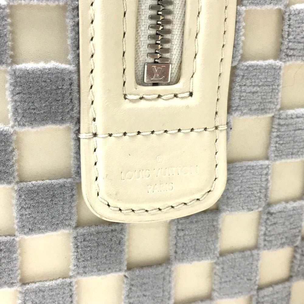 LOUIS VUITTON M48909 Damier Azur Speedy Cube PM Bag, Women's Handbag, Damier Azur Canvas, Green/White