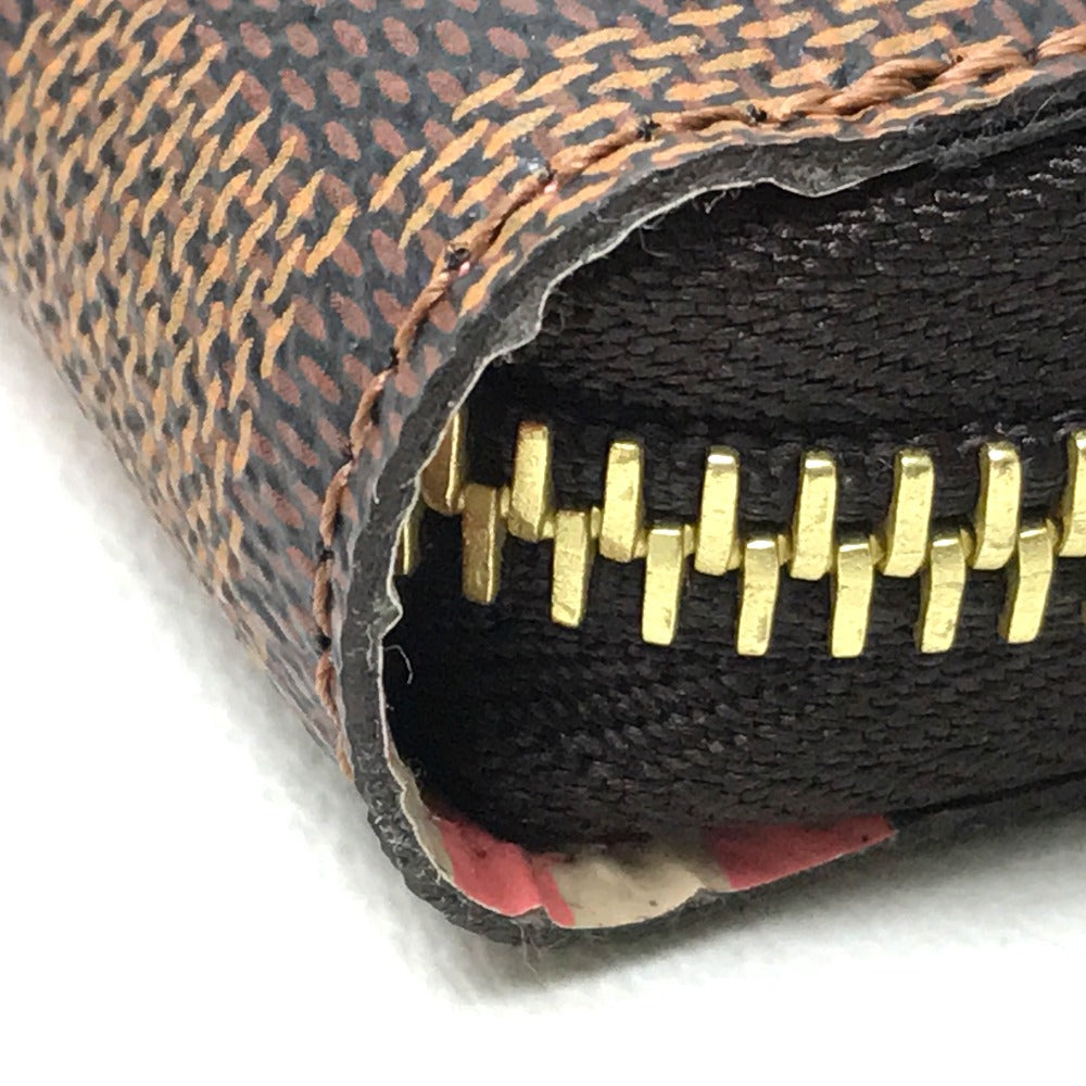 LOUIS VUITTON N63026 Damier Trunk Zippy Wallet, Women's, Damier Canvas, Ebene Brown
