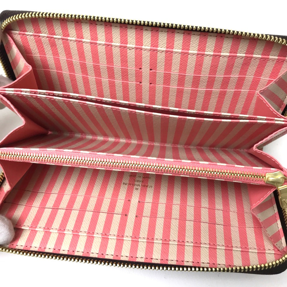 LOUIS VUITTON N63026 Damier Trunk Zippy Wallet, Women's, Damier Canvas, Ebene Brown