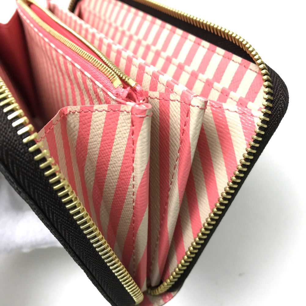LOUIS VUITTON N63026 Damier Trunk Zippy Wallet, Women's, Damier Canvas, Ebene Brown