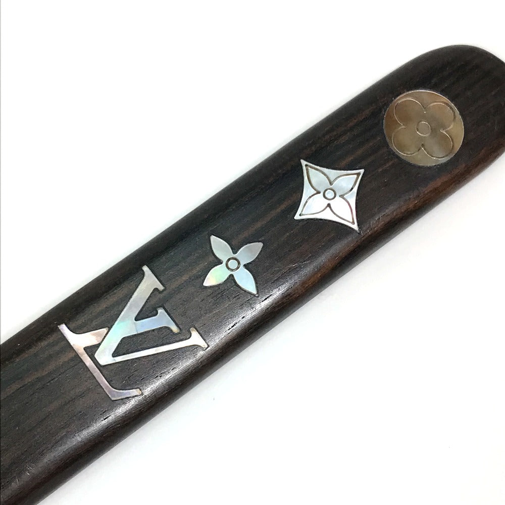 LOUIS VUITTON Monogram Shell Logo Paper Cutter/Knife, Novelty, Wooden, Unisex, Brown