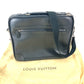 LOUIS VUITTON M32522 Taiga Porte-Ordinatour-Odessa 2WAY Hand Bag Crossbody Shoulder Bag Business bag Taiga Leather Ardoise Black Used