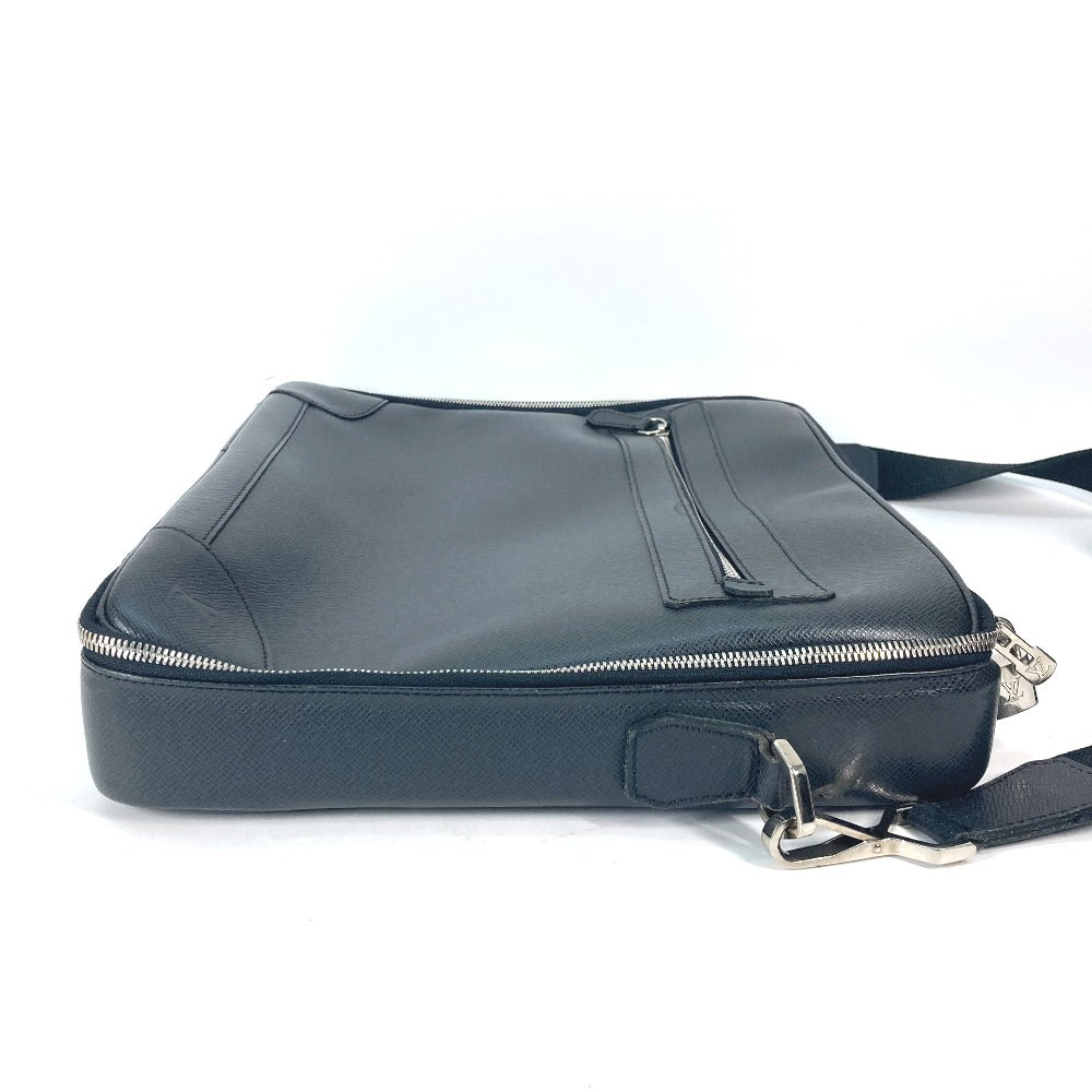 LOUIS VUITTON M32522 Taiga Porte-Ordinatour-Odessa 2WAY Hand Bag Crossbody Shoulder Bag Business bag Taiga Leather Ardoise Black Used