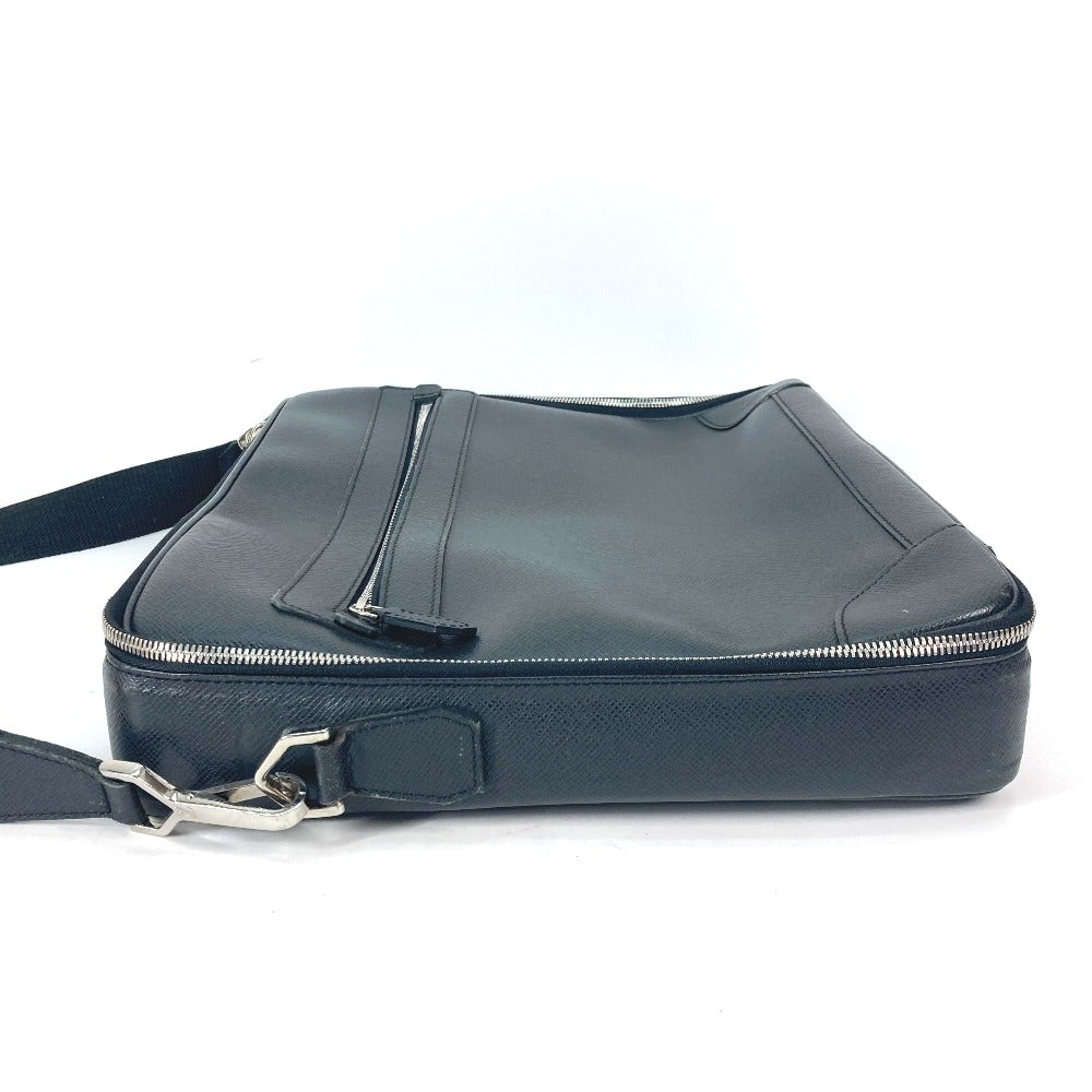 LOUIS VUITTON M32522 Taiga Porte-Ordinatour-Odessa 2WAY Hand Bag Crossbody Shoulder Bag Business bag Taiga Leather Ardoise Black Used