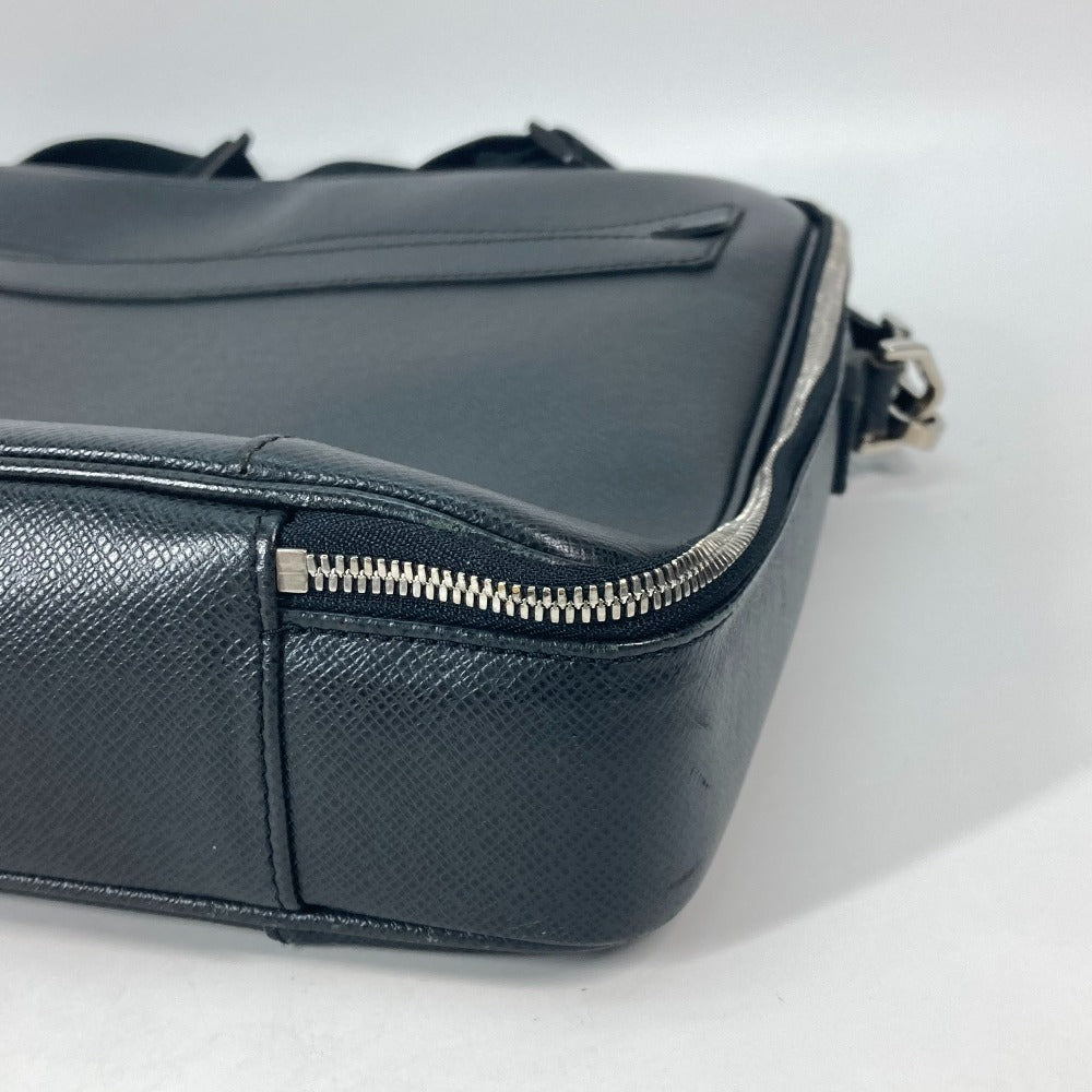 LOUIS VUITTON M32522 Taiga Porte-Ordinatour-Odessa 2WAY Hand Bag Crossbody Shoulder Bag Business bag Taiga Leather Ardoise Black Used