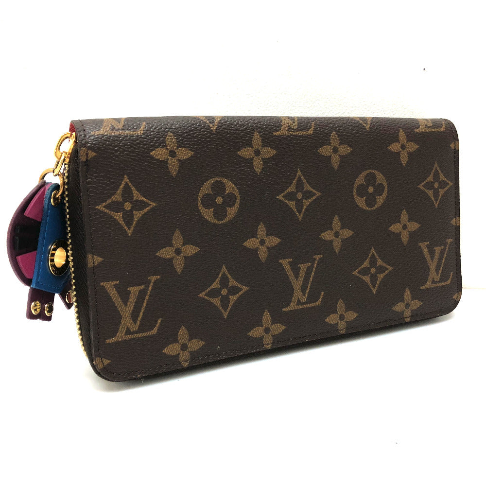 LOUIS VUITTON M61364 モノグラム ジッピー ウォレット トーテム 長財布 モノグラムキャンバス レディース フラミンゴ ブラウン