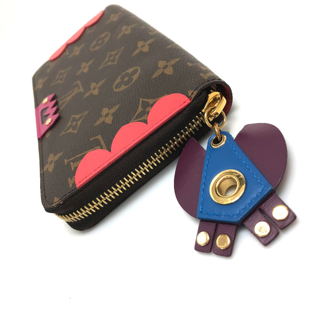 LOUIS VUITTON M61364 モノグラム ジッピー ウォレット トーテム 長財布 モノグラムキャンバス レディース フラミンゴ ブラウン