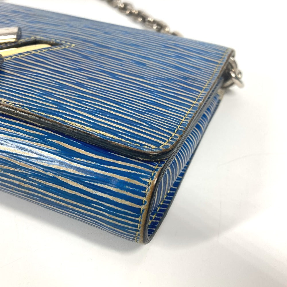 LOUIS VUITTON M61036 エピデニム ポルトフォイユ ツイスト チェーンウォレット 長財布 斜め掛け フラップ ショルダーバッグ エピレザー レディース ブルー - brandshop-reference