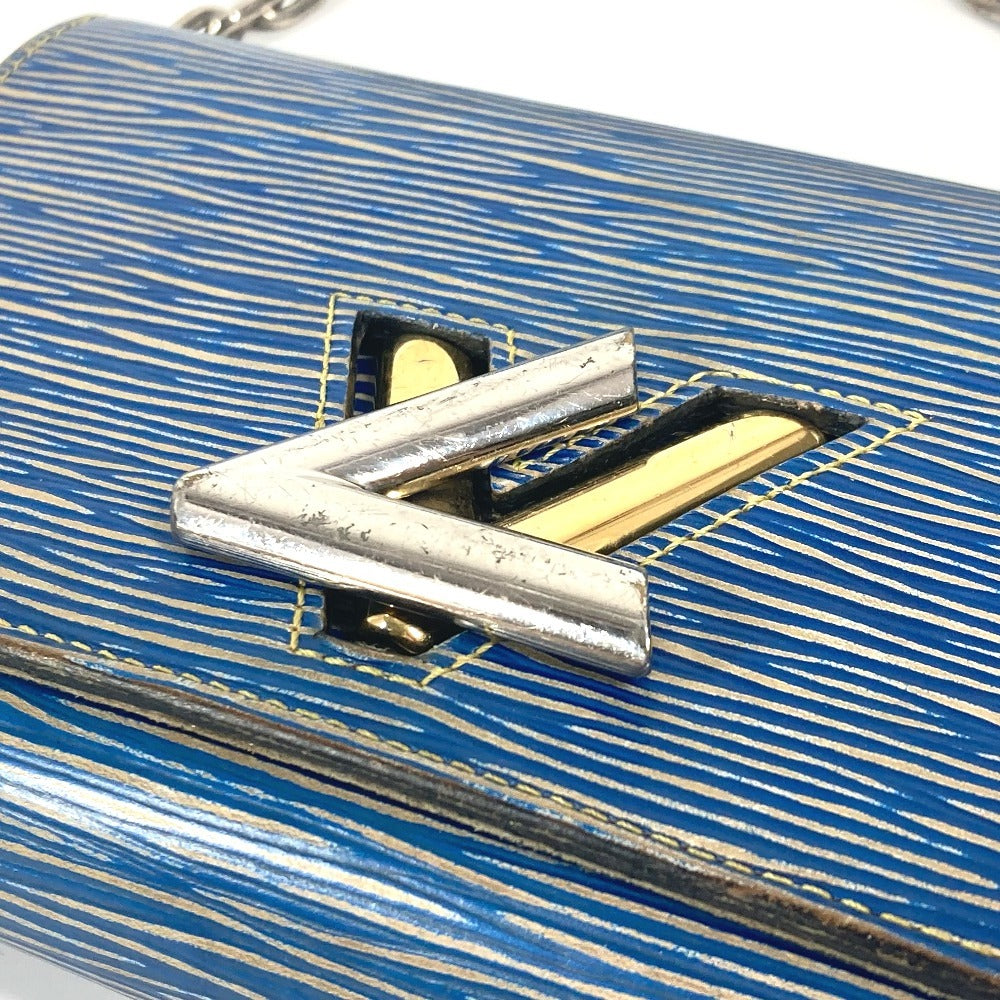 LOUIS VUITTON M61036 エピデニム ポルトフォイユ ツイスト チェーンウォレット 長財布 斜め掛け フラップ ショルダーバッグ エピレザー レディース ブルー - brandshop-reference