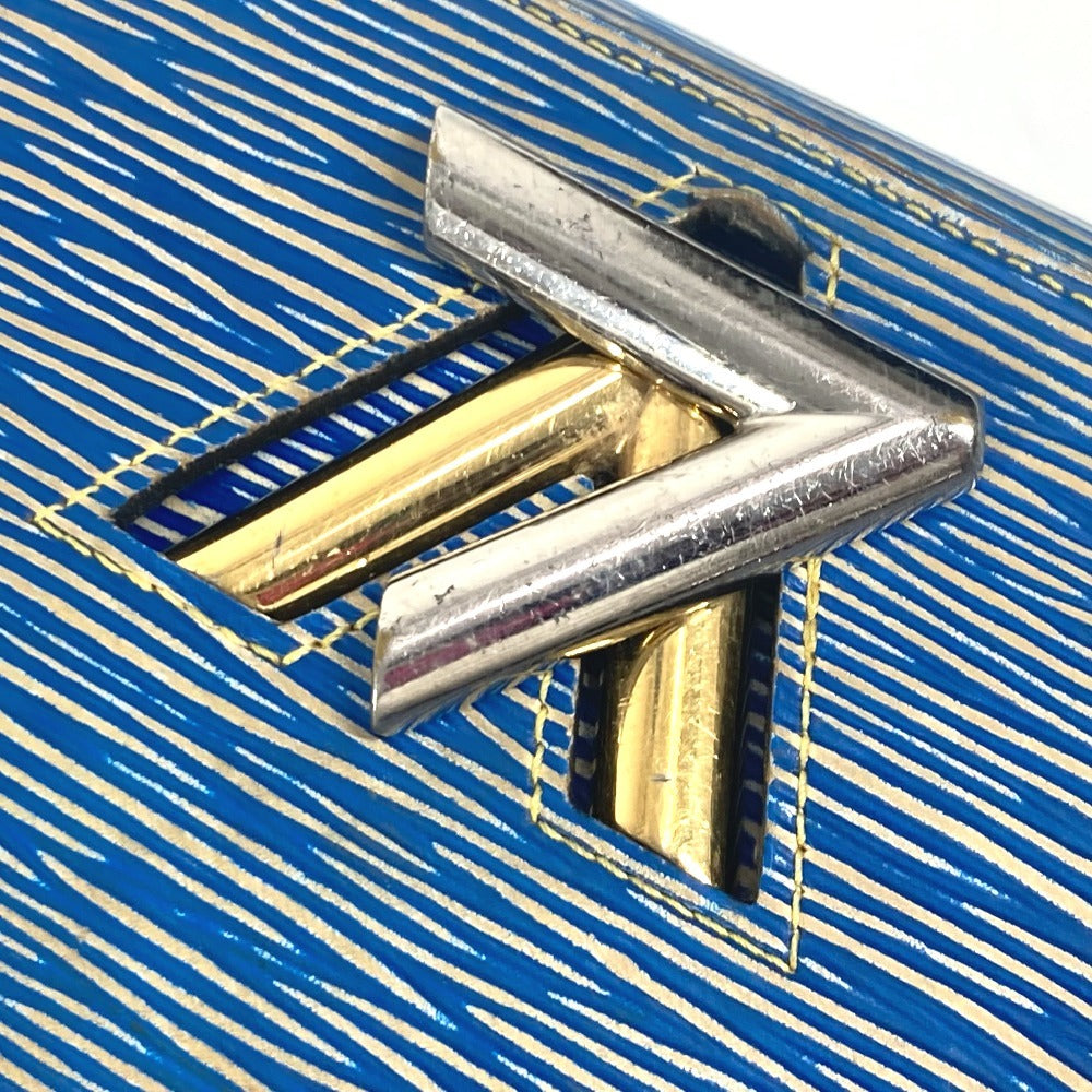 LOUIS VUITTON M61036 エピデニム ポルトフォイユ ツイスト チェーンウォレット 長財布 斜め掛け フラップ ショルダーバッグ エピレザー レディース ブルー - brandshop-reference