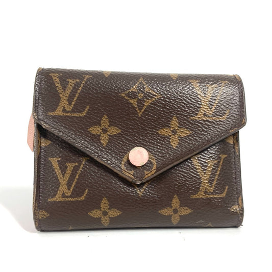 LOUIS VUITTON M62360 モノグラム ポルトフォイユ・ヴィクトリーヌ コンパクトウォレット 3つ折り財布 モノグラムキャンバス レディース ローズバレリーヌ ブラウン - brandshop-reference
