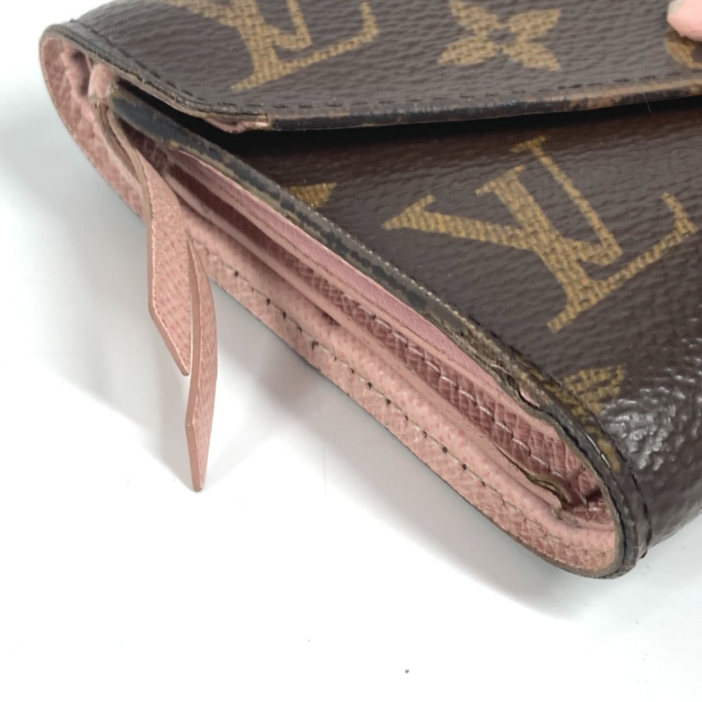 LOUIS VUITTON M62360 モノグラム ポルトフォイユ・ヴィクトリーヌ コンパクトウォレット 3つ折り財布 モノグラムキャンバス レディース ローズバレリーヌ ブラウン - brandshop-reference