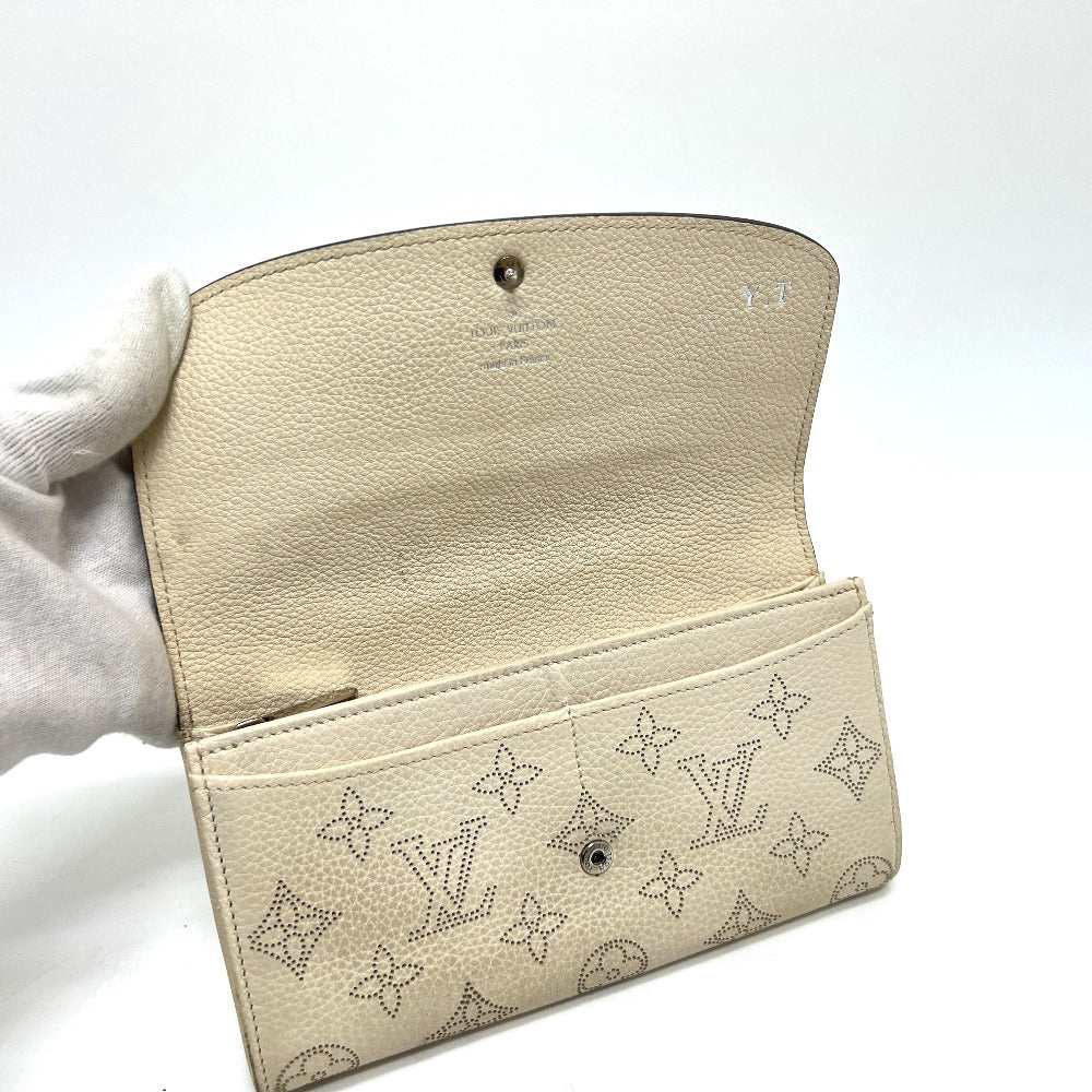 LOUIS VUITTON M60177 ポルトフォイユイリス 財布 ウォレット 長財布 モノグラムマヒナレザー レディース アイボリー ホワイト