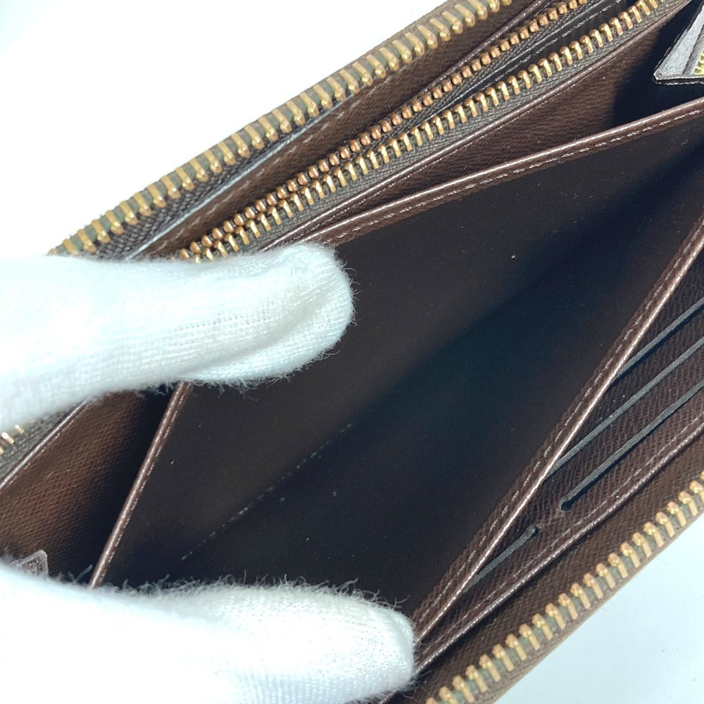 LOUIS VUITTON N41661 ダミエ ジッピーウォレット ロングウォレット ラウンドファスナー 長財布 ダミエキャンバス ユニセックス エベヌ ブラウン - brandshop-reference