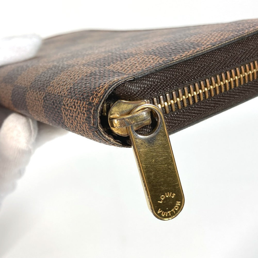 LOUIS VUITTON N41661 ダミエ ジッピーウォレット ロングウォレット ラウンドファスナー 長財布 ダミエキャンバス ユニセックス エベヌ ブラウン - brandshop-reference