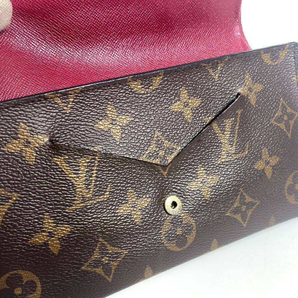 LOUIS VUITTON M62155 モノグラム ポルトフォイユ ジャンヌ ロングウォレット フラップ 長財布 モノグラムキャンバス レディース フューシャ ブラウン - brandshop-reference