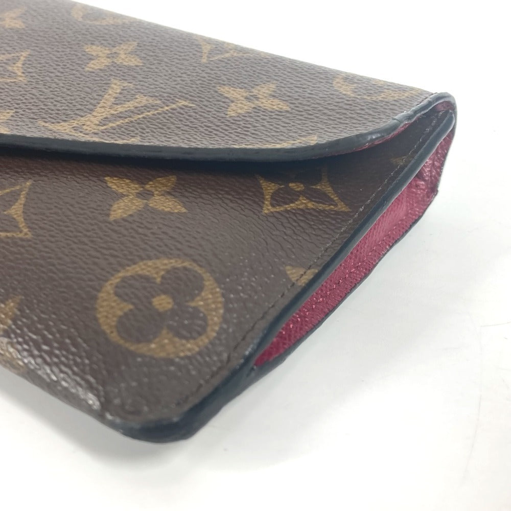 LOUIS VUITTON M62155 モノグラム ポルトフォイユ ジャンヌ ロングウォレット フラップ 長財布 モノグラムキャンバス レディース フューシャ ブラウン - brandshop-reference