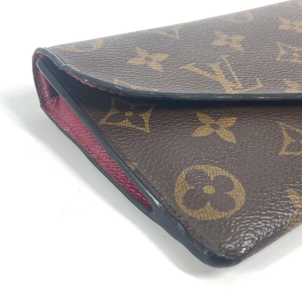 LOUIS VUITTON M62155 モノグラム ポルトフォイユ ジャンヌ ロングウォレット フラップ 長財布 モノグラムキャンバス レディース フューシャ ブラウン - brandshop-reference