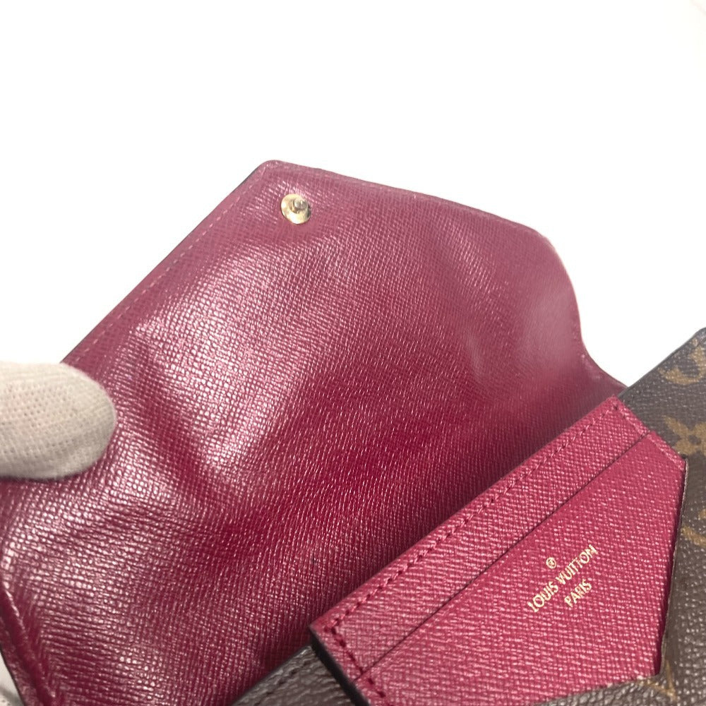 LOUIS VUITTON M62155 モノグラム ポルトフォイユ ジャンヌ ロングウォレット フラップ 長財布 モノグラムキャンバス レディース フューシャ ブラウン - brandshop-reference