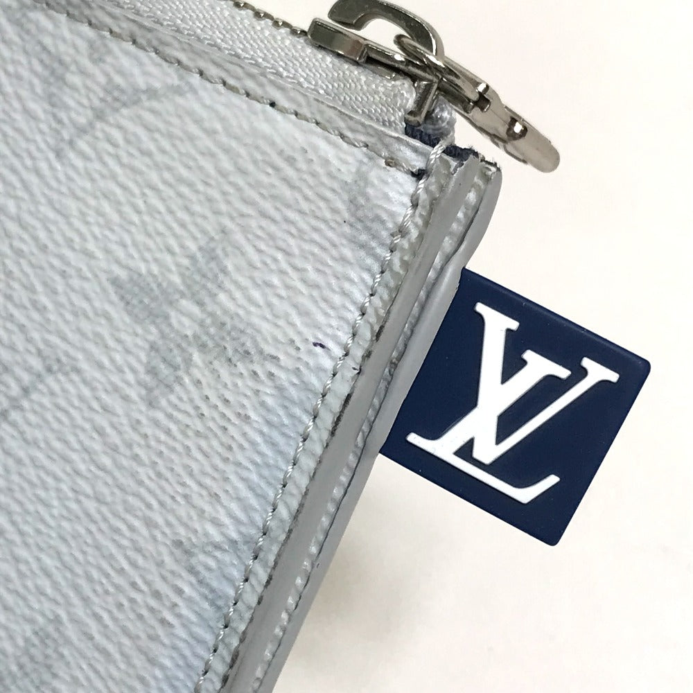 LOUIS VUITTON M61745 Monogram White Jour PM L-Zip Second Bag/Clutch Bag in Monogram Canvas, Men's, White x Red x Blue