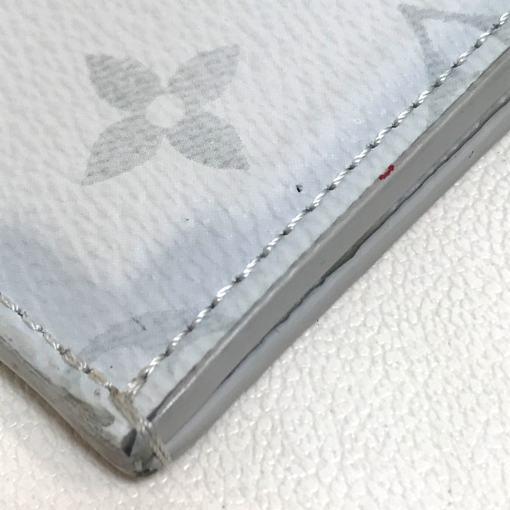 LOUIS VUITTON M61745 Monogram White Jour PM L-Zip Second Bag/Clutch Bag in Monogram Canvas, Men's, White x Red x Blue